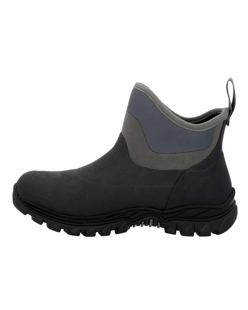 Black Coloured Muck Boots Womens Arctic Sport II Ankle Boots on white background 