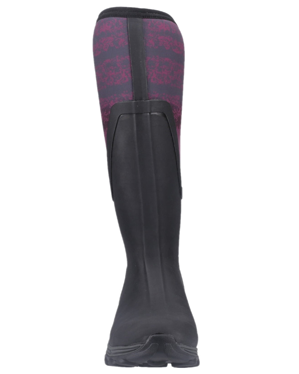Magenta Digi Fade Print Coloured Muck Boots Womens Arctic Sport II Tall Wellingtons on white background 