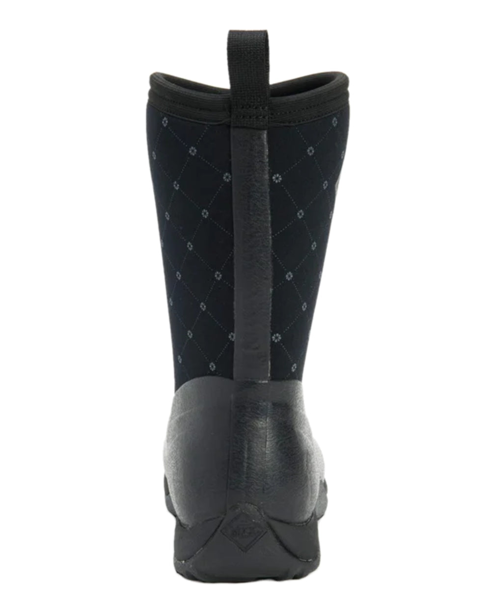 Black Castlerock Print Coloured Muck Boots Womens Arctic Weekend Mid Wellingtons on white background 