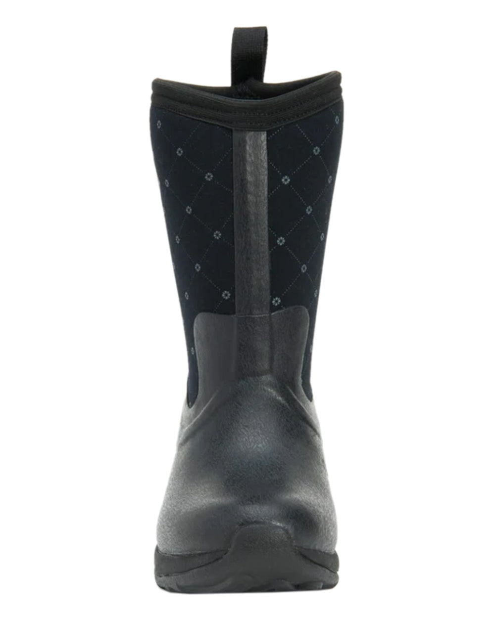 Black Castlerock Print Coloured Muck Boots Womens Arctic Weekend Mid Wellingtons on white background 