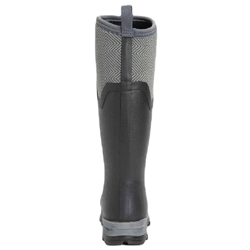 Muck Boots Womens Arctic Ice Tall Boots in Black Grey Geometric 