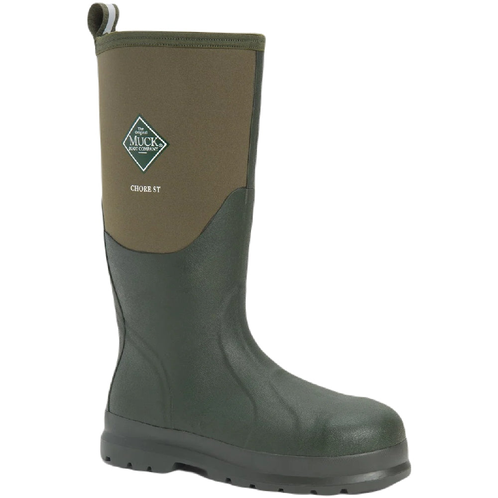 Muck Boots Chore Classic Steel Toe Wellingtons in Moss