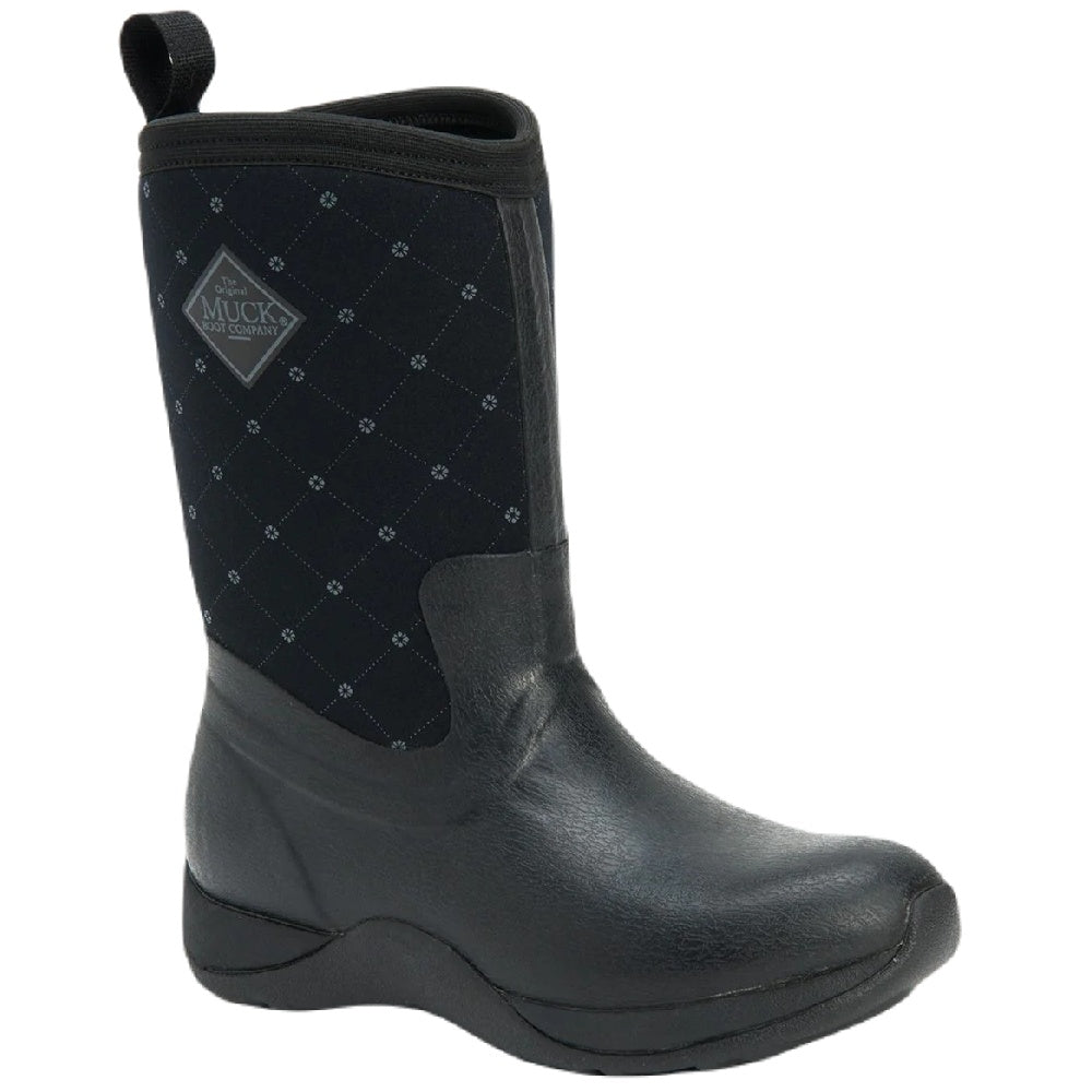 Muck Boots Womens Arctic Weekend Mid Wellingtons in Black Castlerock Print 