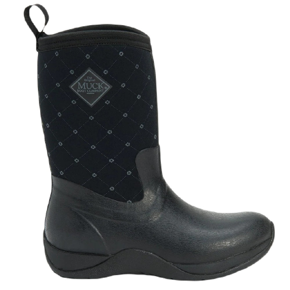 Muck Boots Womens Arctic Weekend Mid Wellingtons in Black Castlerock Print 