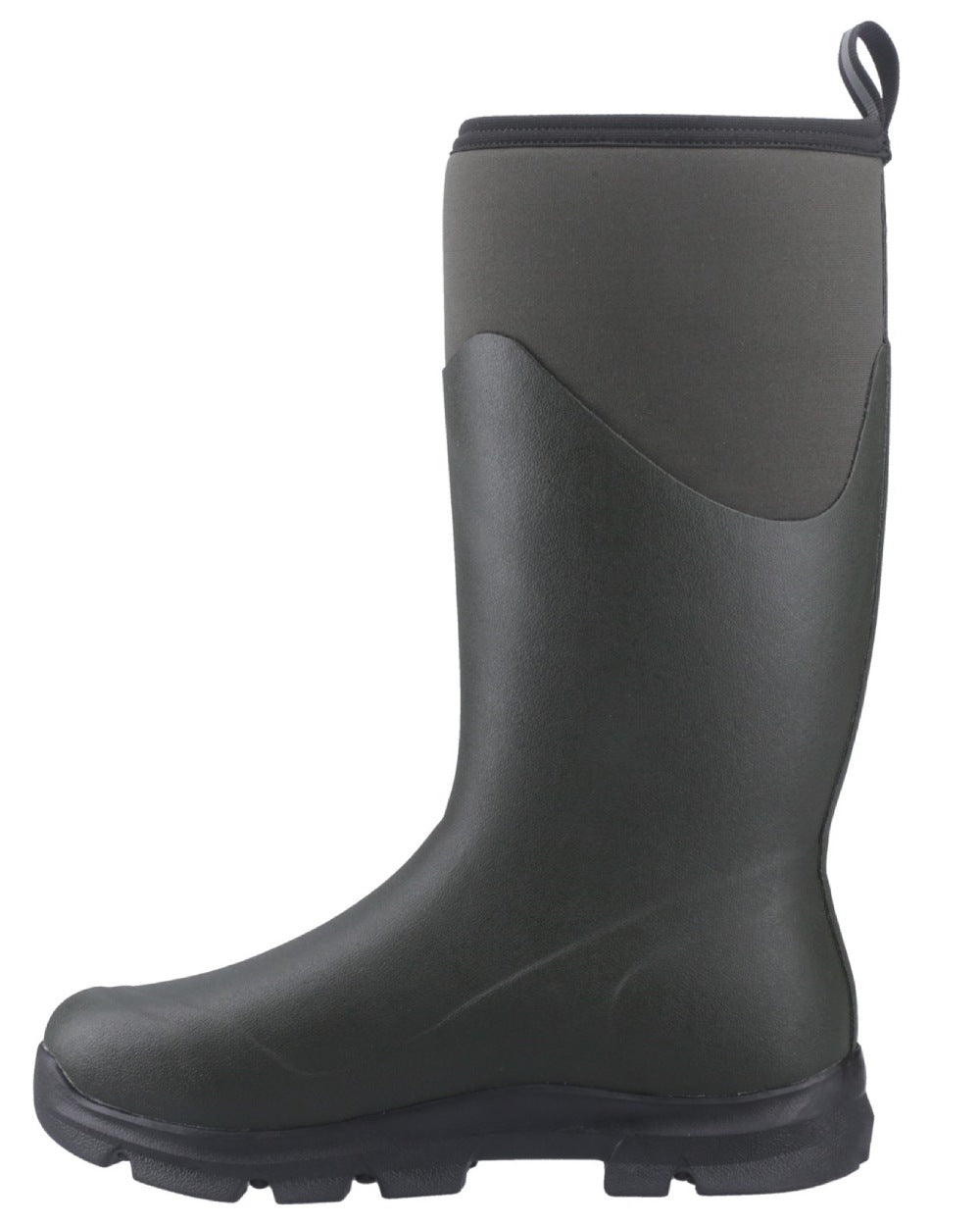 Olive coloured Muck Boots Mens Muck Rancher Tall Boots on white background 