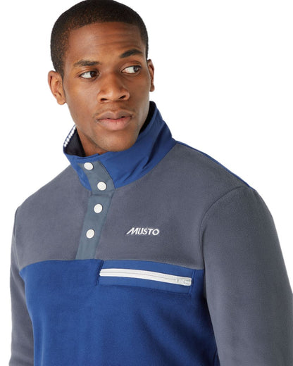 Blueprint Ombre Print Coloured Musto 64 Fleece Pullover On A White Background 