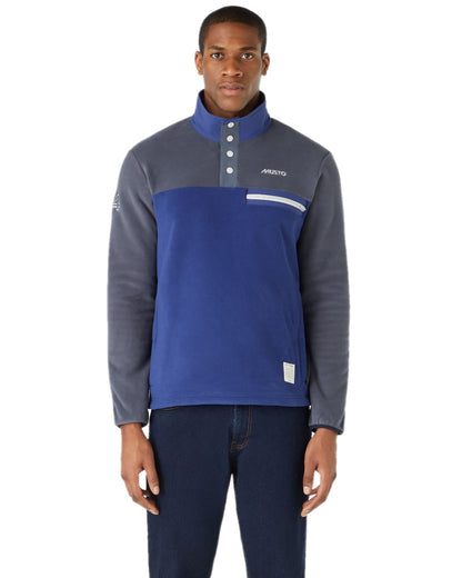 Blueprint Ombre Print Coloured Musto 64 Fleece Pullover On A White Background 