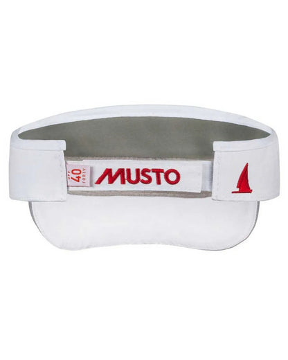 White Coloured Musto Bst Race Visor Mer on white background 