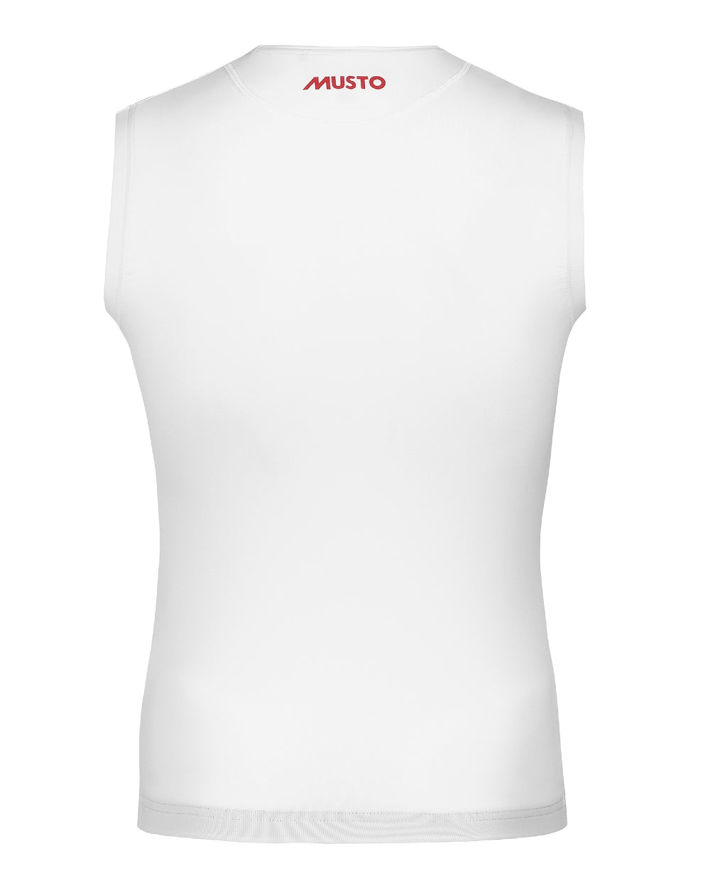 White coloured Musto Championship Rash Bib on white background 