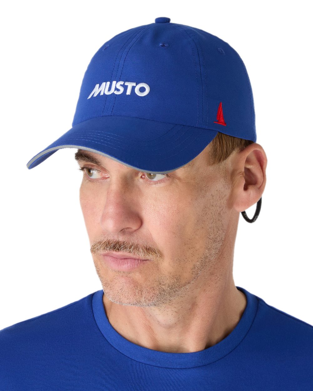 Mazarine Blue Coloured Musto Essential Fast Dry Crew Cap on white background 