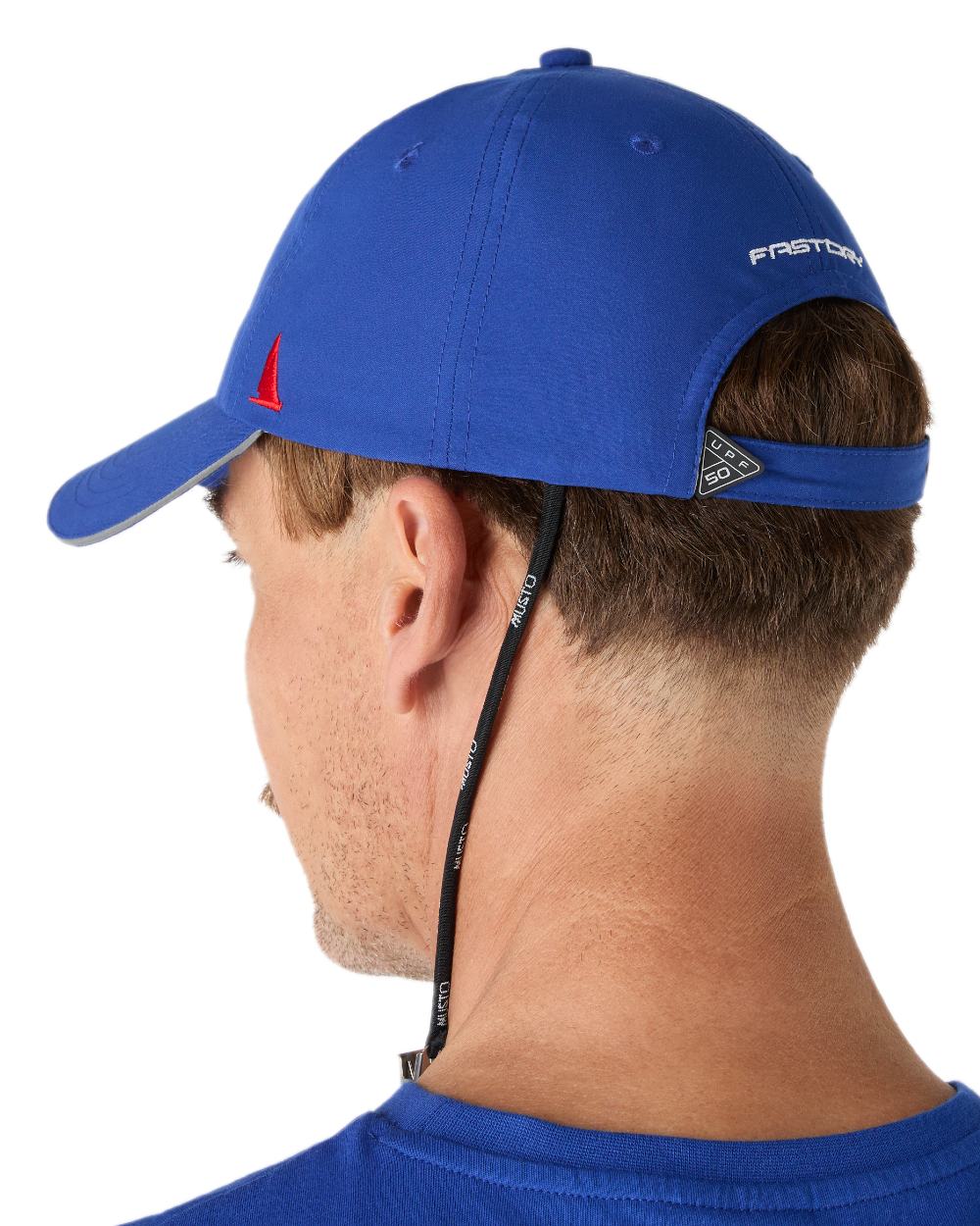 Mazarine Blue Coloured Musto Essential Fast Dry Crew Cap on white background 