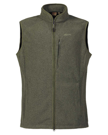 Deep Green Coloured Musto Fenland Polartec Fleece Vest on white background 