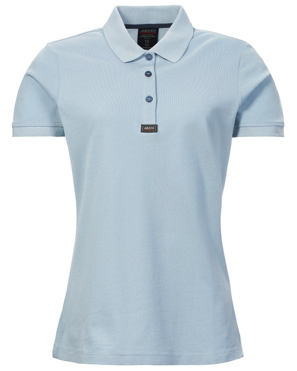 Good Grey Coloured Musto Ladies Essential Pique Polo Shirt on white background 
