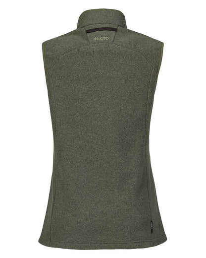 Deep Green Coloured Musto Ladies Fenland Polartec Vest on white background 