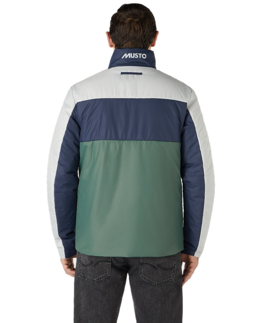 Duck Green coloured Musto Mens 64 PrimaLoft Jacket On A White Background 