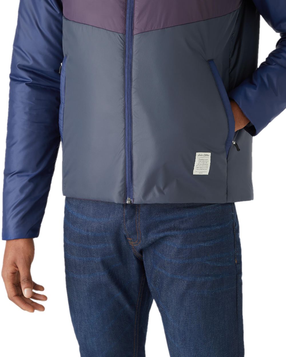 Ombre Blue coloured Musto Mens 64 PrimaLoft Jacket On A White Background 