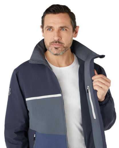 Ombre Blue Navy Coloured Musto Mens 64 Regatta Jacket on white background 