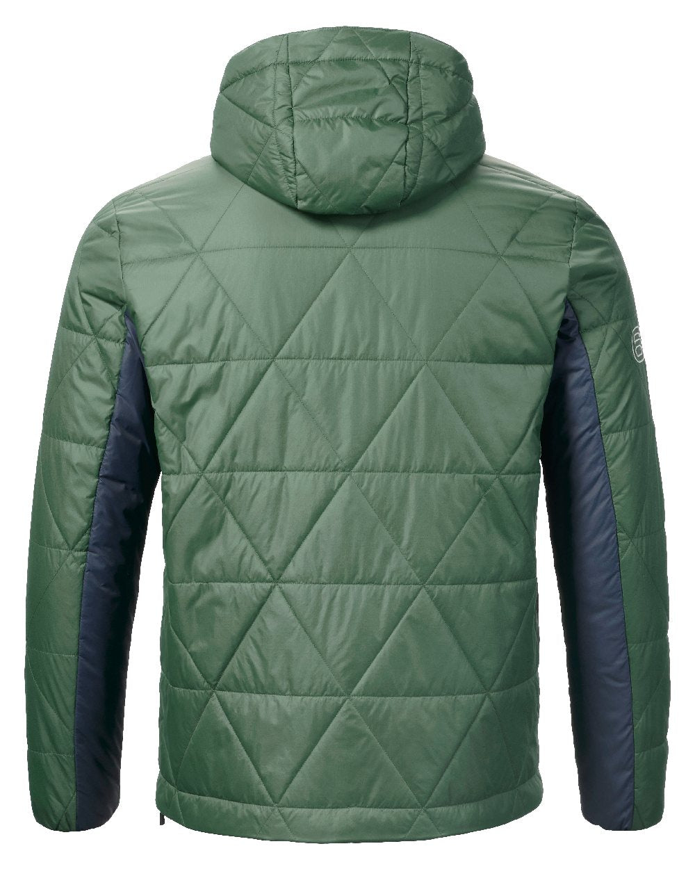 Duck Green Coloured Musto Mens 64 Snug Quilt Anorak on white background 