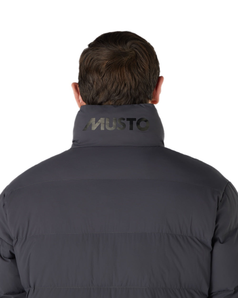 Carbon Coloured Musto Mens Active Puffer Jacket on white background 