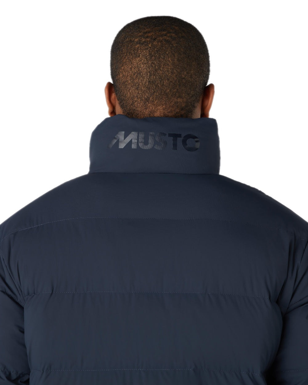 Navy Coloured Musto Mens Active Puffer Jacket on white background 