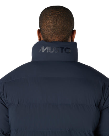 Navy Coloured Musto Mens Active Puffer Jacket on white background 