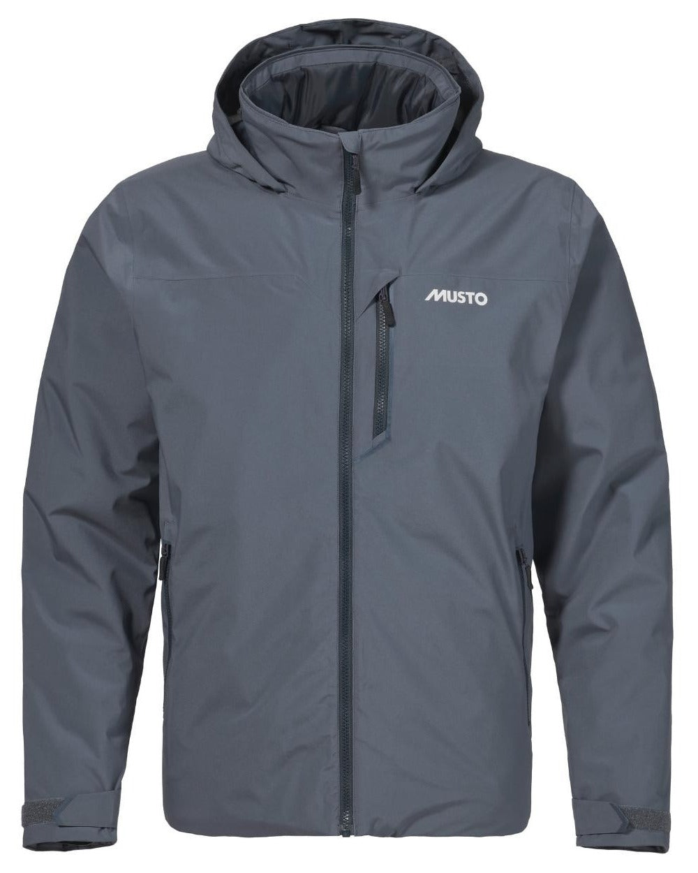 Ombre Blue coloured Musto Mens BR1 Primaloft Midlayer Jacket on white background 
