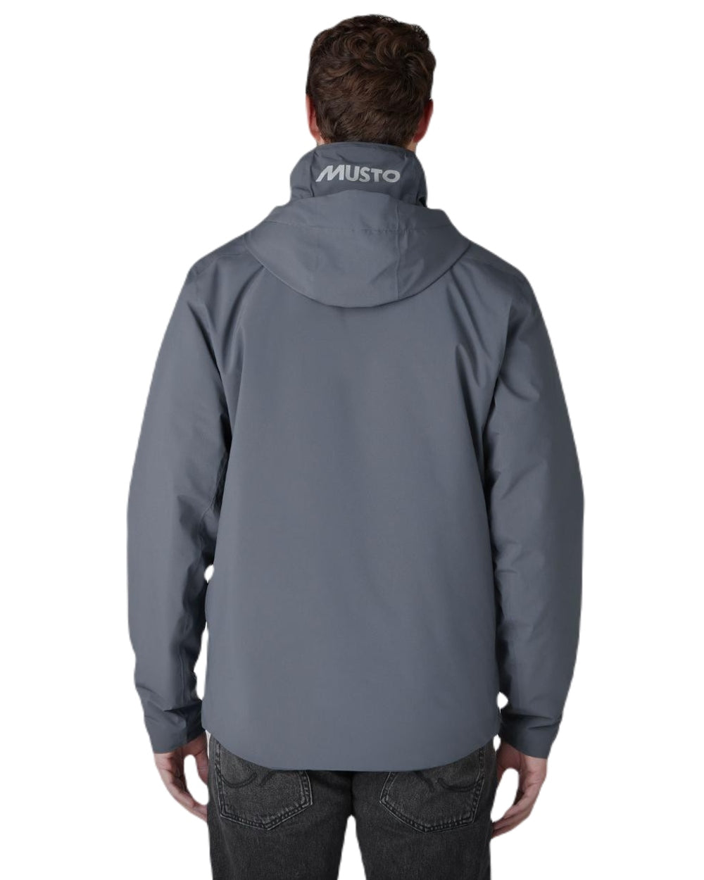 Ombre Blue coloured Musto Mens BR1 Primaloft Midlayer Jacket on white background 