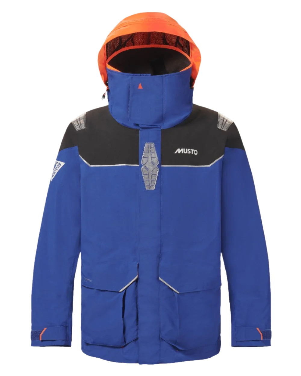 Mazarine Blue coloured Musto Mens BR3 Pertex Offshore Jacket on white background 