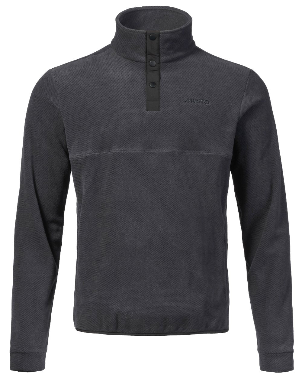 Carbon Coloured Musto Mens Classic Fleece Pullover On A White Background 