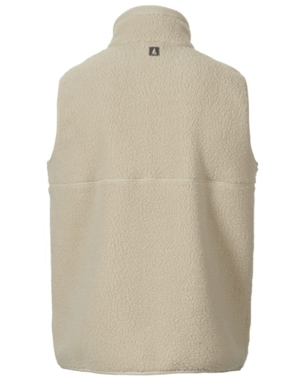 Pure Cashmere coloured Musto Mens Cover Deep Pile Fleece Vest on white background 