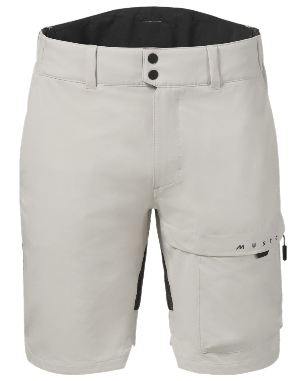 Platinum Coloured Musto Mens Evo Performance Stretch Shorts on white background 