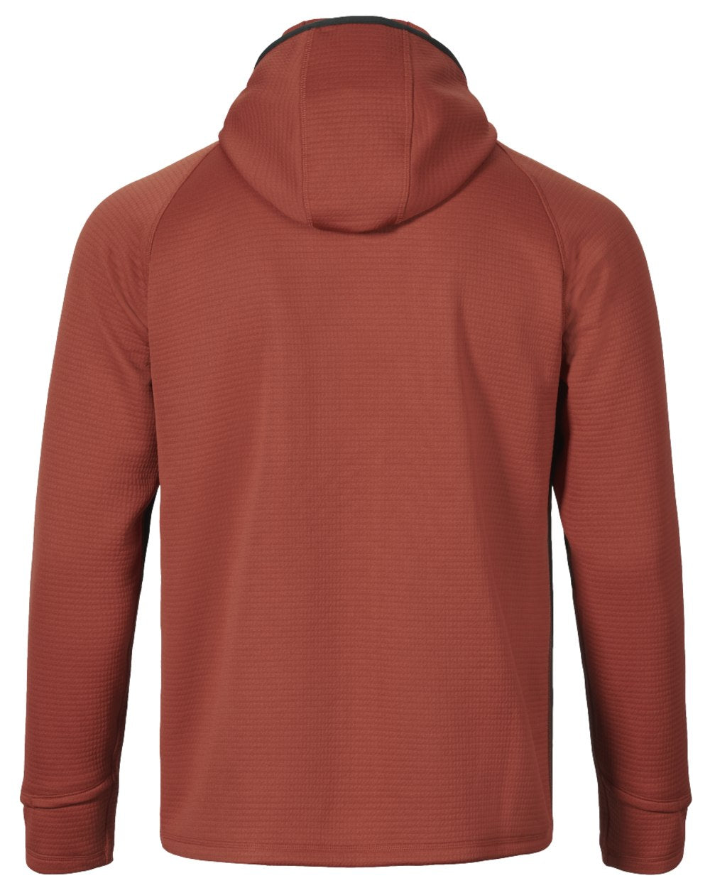 Rust coloured Musto Mens Evo Thermal Hooded Technical Fleece Jacket on white background 