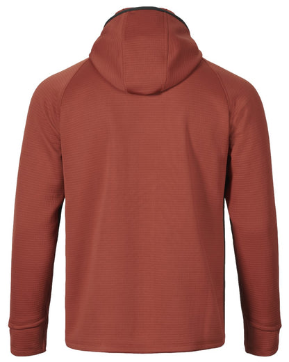 Rust coloured Musto Mens Evo Thermal Hooded Technical Fleece Jacket on white background 