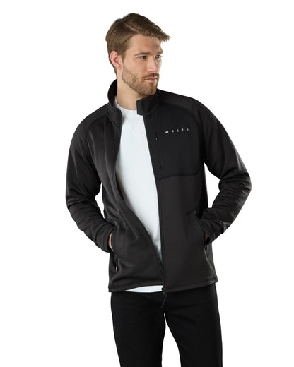 Black Coloured Musto Mens Evo Thermal Tech Fleece Jacket on white background 