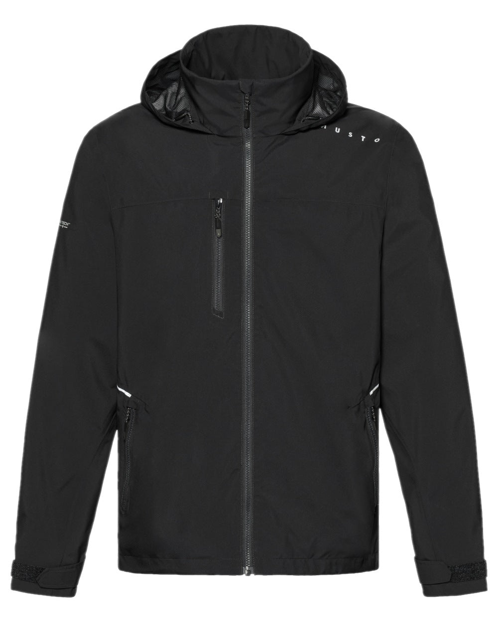 Black Coloured Musto Mens Evo Waterproof Crew Jacket on white background 