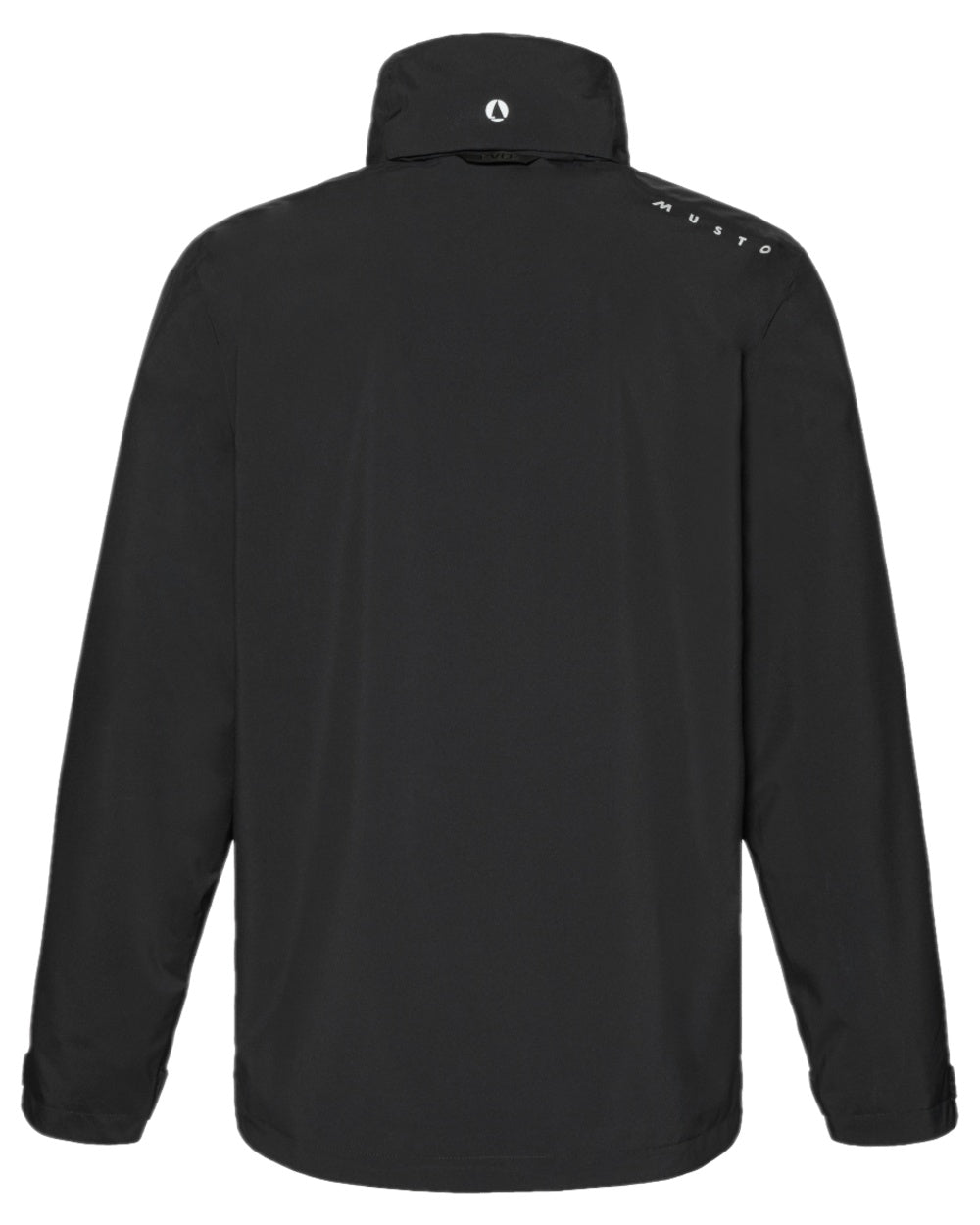 Black Coloured Musto Mens Evo Waterproof Crew Jacket on white background 