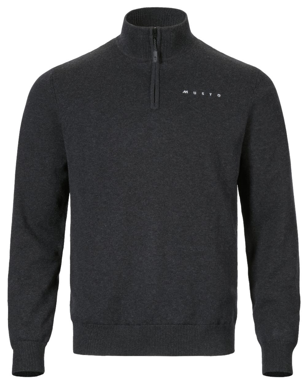 Carbon Coloured Musto Mens Evo Windproof Knit Jacket on white background 