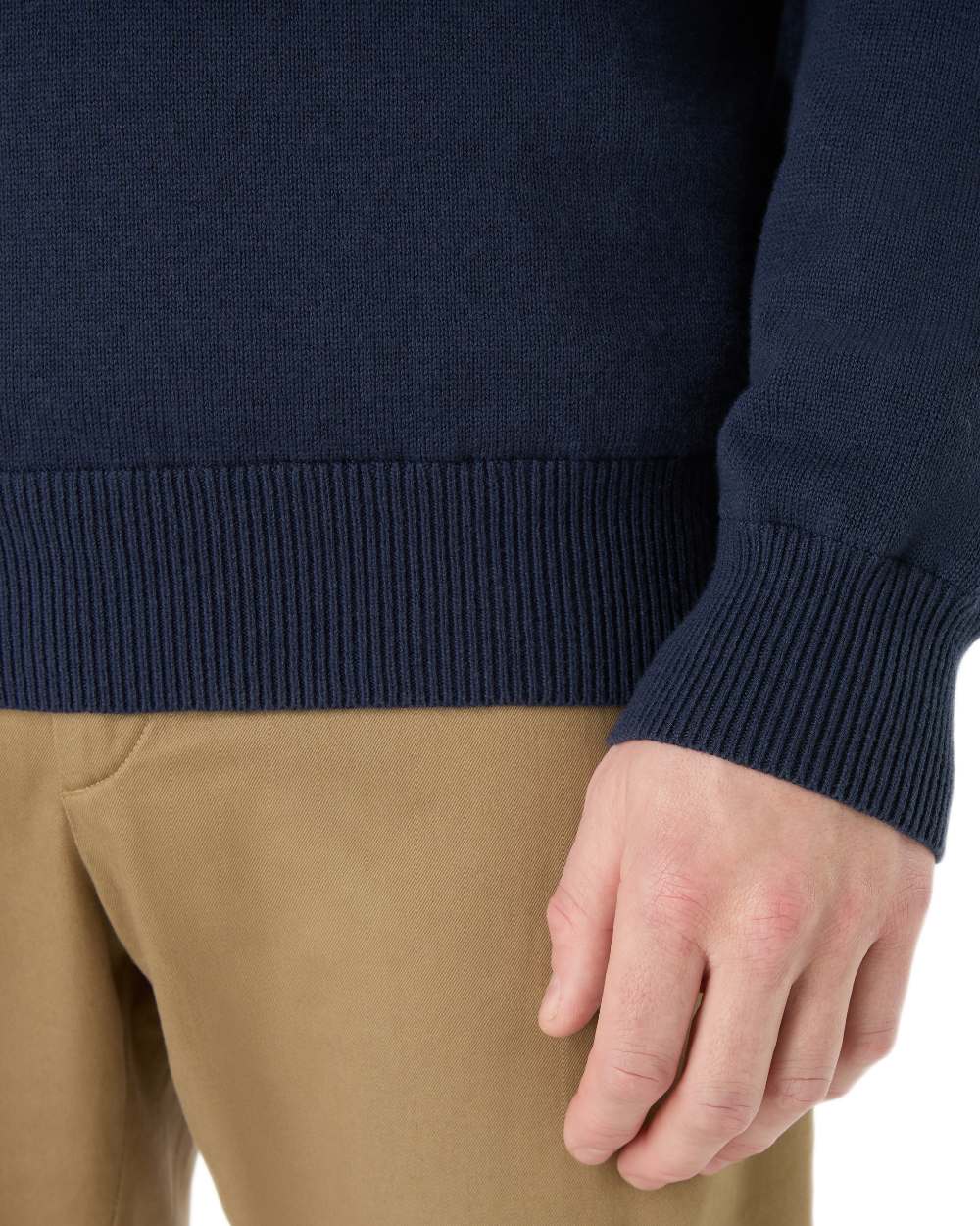 Navy Coloured Musto Mens Evo Windproof Knit Jacket on white background 