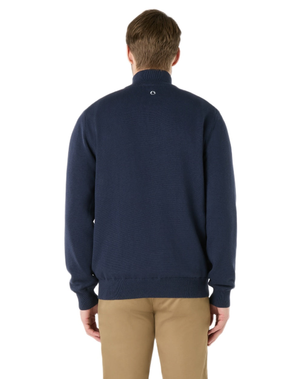 Navy Coloured Musto Mens Evo Windproof Knit Jacket on white background 