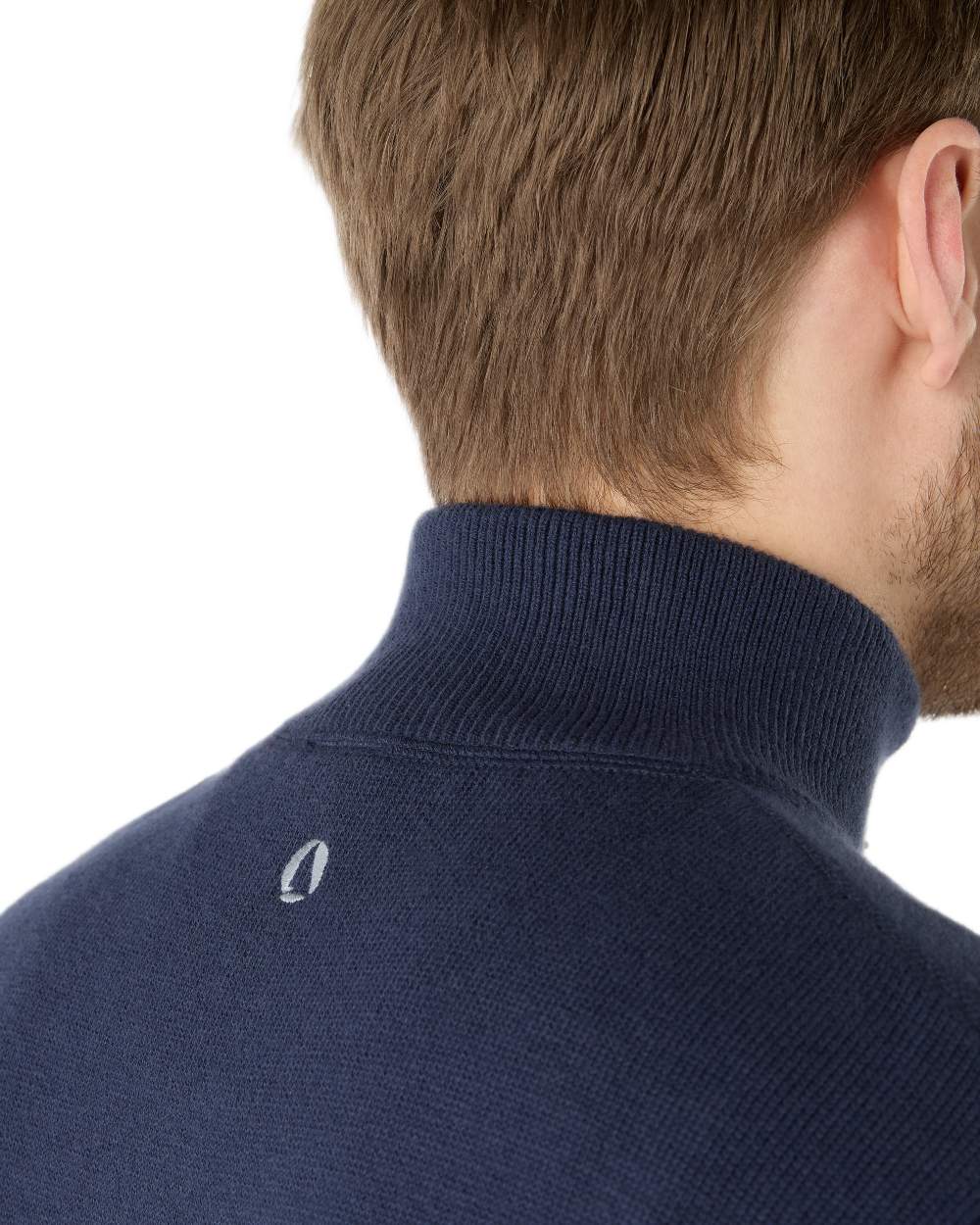 Navy Coloured Musto Mens Evo Windproof Knit Jacket on white background 