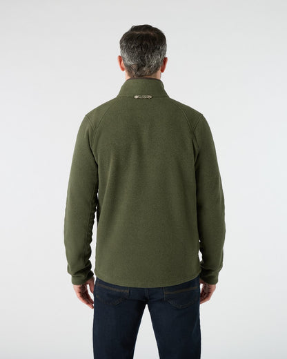 Deep Green Coloured Musto Mens Fenland 200 Polartec Fleee Jacket on White Background 
