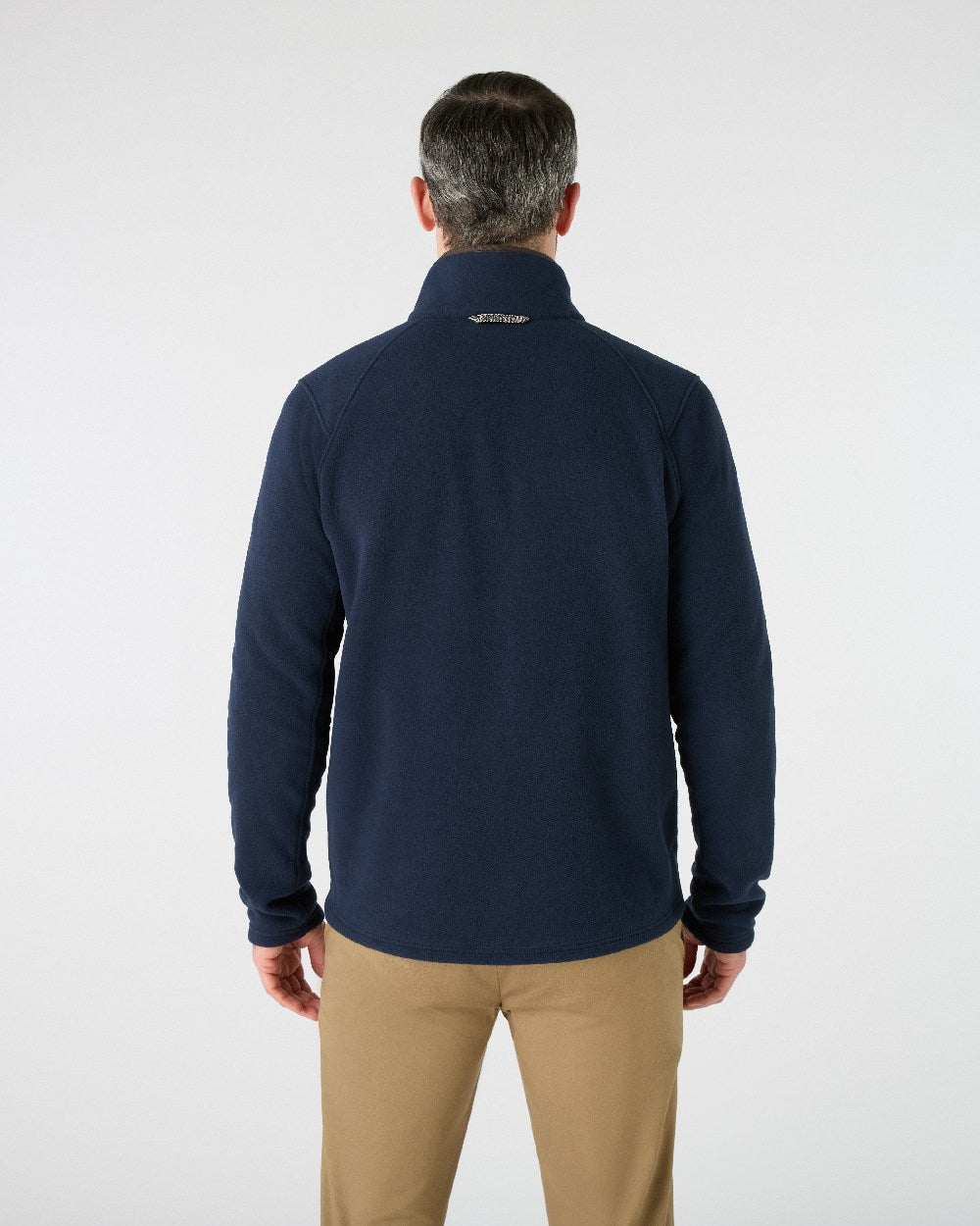 Navy Coloured Musto Mens Fenland 200 Polartec Fleece Jacket on White Background 