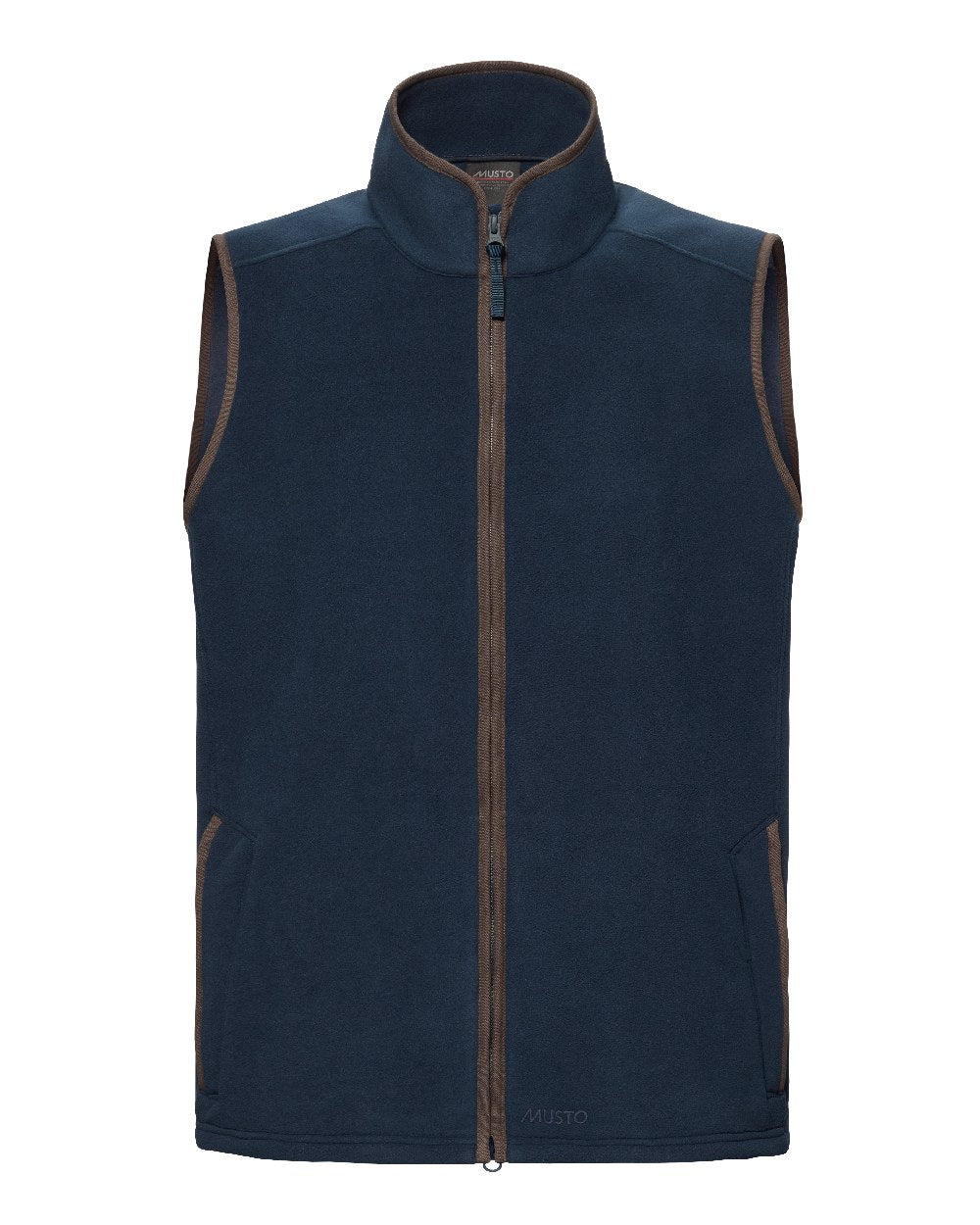Navy Coloured Musto Mens Fenland 200 Polartec Vest on White Background 