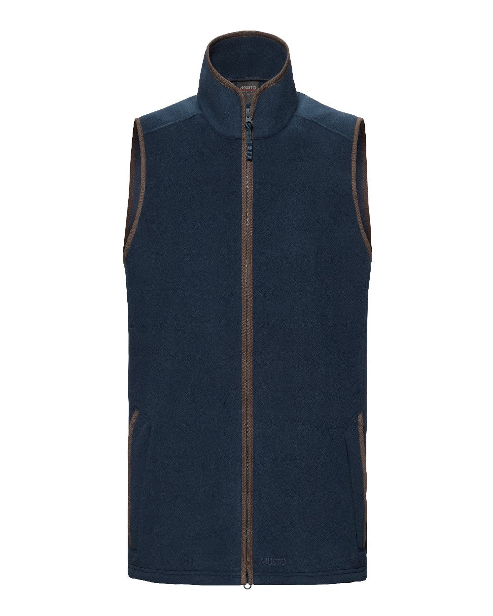 Navy Coloured Musto Mens Fenland 200 Polartec Vest on White Background 