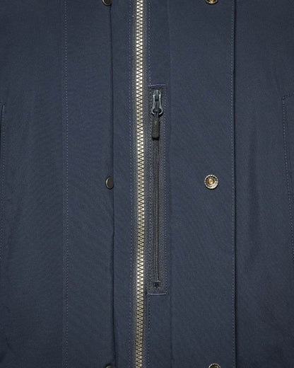 Navy Coloured Musto Mens Fenland Jacket 3.0 zip detail 
