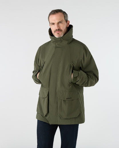 Deep Green Coloured Musto Mens  Fenland Jacket 3.0 on White Background 