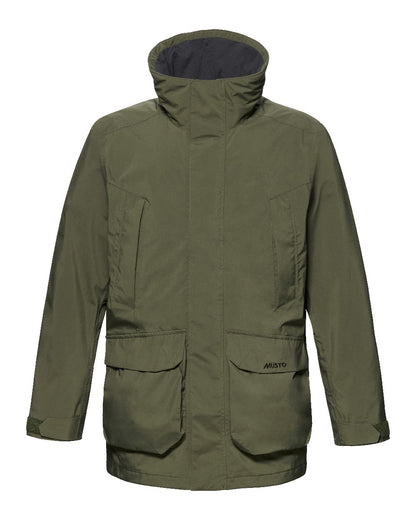 Deep Green Coloured Musto Mens  Fenland Jacket 3.0 on White Background 