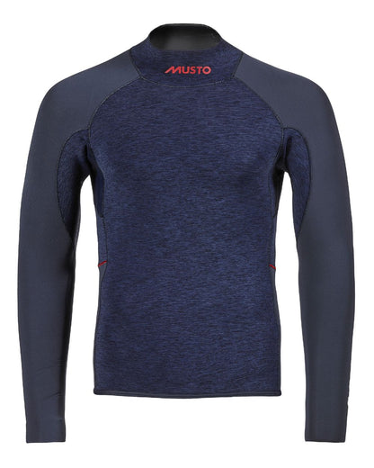 Midnight Marl coloured Musto Mens Flexlite Alumin 3.0 Long-Sleeve Top on white background 