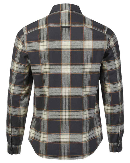 Carbon Coloured Musto Mens Long Sleeve Plaid Shirts on white background 