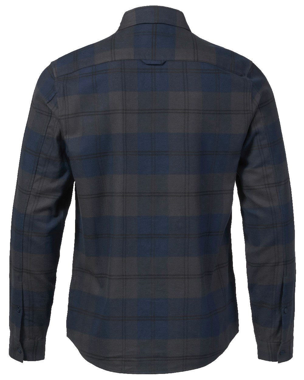 Navy Coloured Musto Mens Long Sleeve Plaid Shirts on white background 